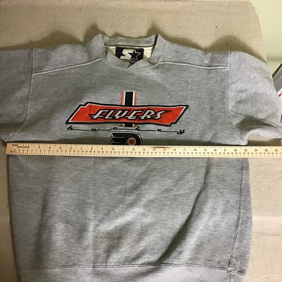 Starters Flyers Vtg Embroidered Team Sweatshirt Some Flaws (No Sz tag, stains) - Picture 8 of 14